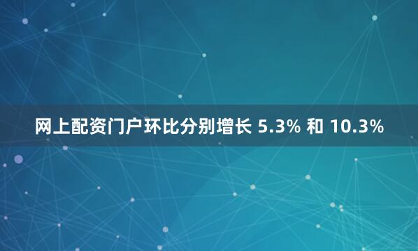 网上配资门户环比分别增长 5.3% 和 10.3%