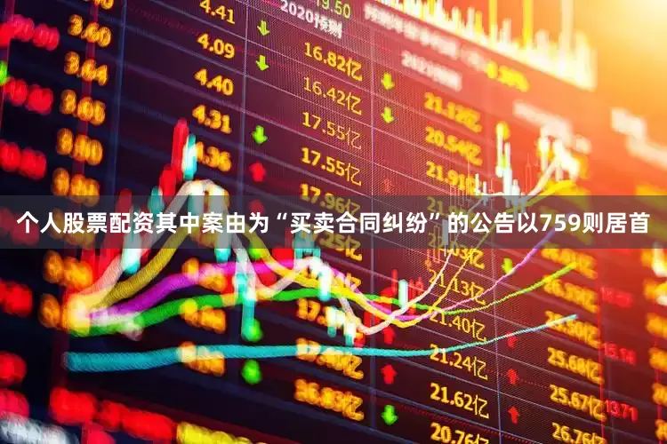 个人股票配资其中案由为“买卖合同纠纷”的公告以759则居首